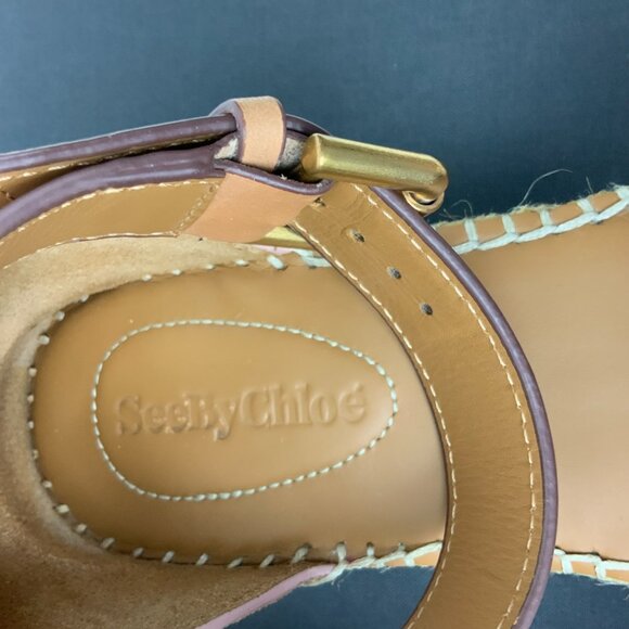 See By Chloe Tan Glyn Espadrilles Sandals Size 8 - Picture 2 of 16